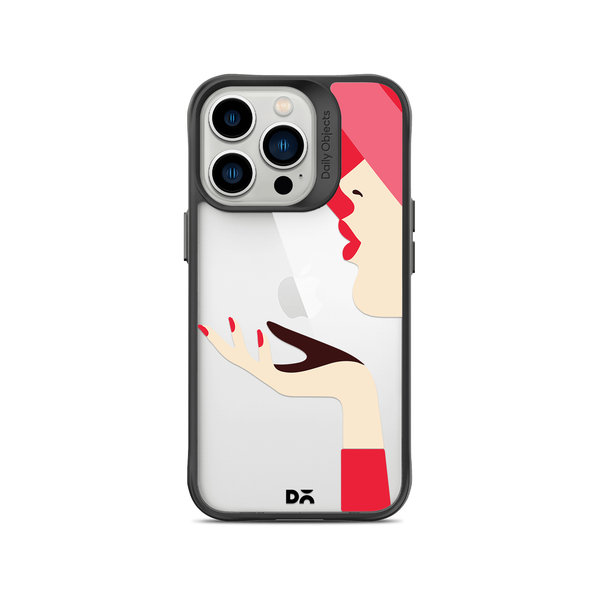 

DailyObjects Flying Kiss Black Hybrid Clear Case Cover For iPhone 13 Pro Max