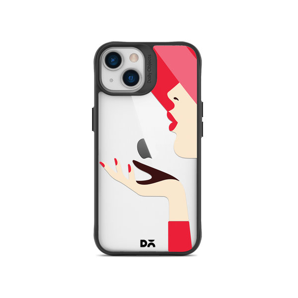 

DailyObjects Flying Kiss Black Hybrid Clear Case Cover For iPhone 14 Plus