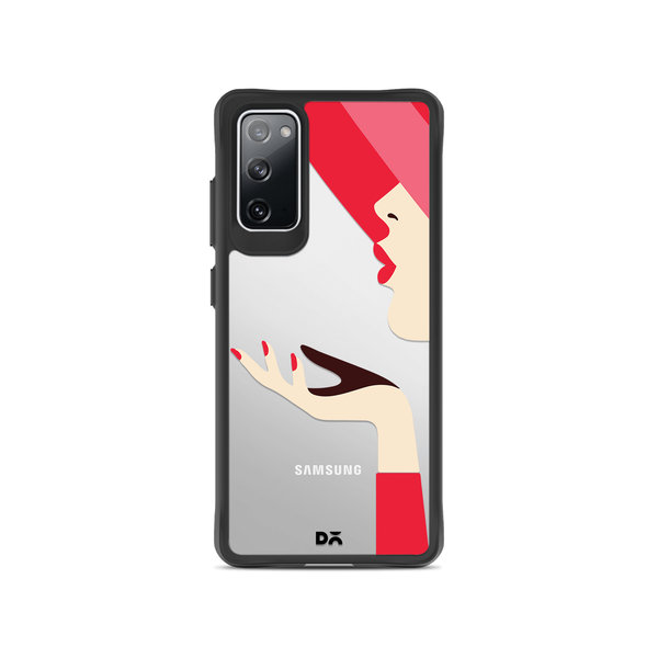 

DailyObjects Flying Kiss Black Hybrid Clear Case Cover For Samsung Galaxy S20 FE