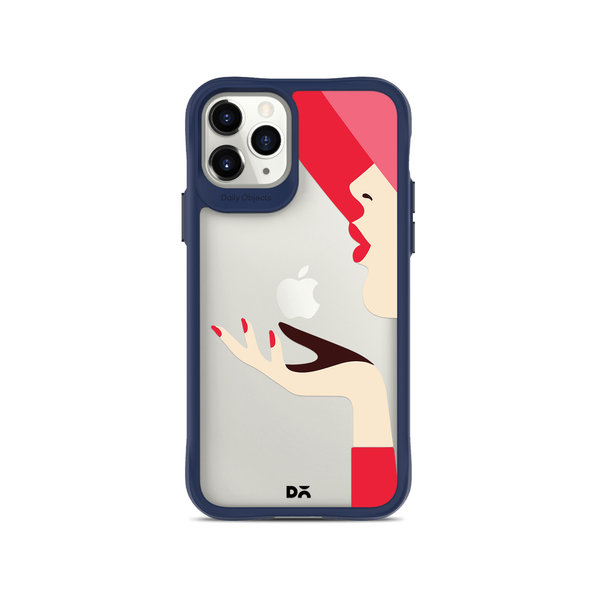 

DailyObjects Flying Kiss Blue Hybrid Clear Case Cover For iPhone 11 Pro