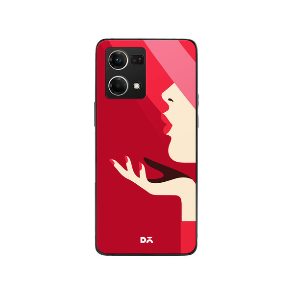 

DailyObjects Flying Kiss Glass Case Cover For Oppo Reno 7