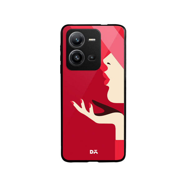 

DailyObjects Flying Kiss Glass Case Cover For Vivo V25