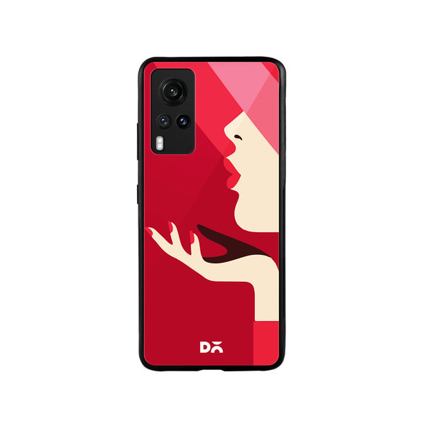 

DailyObjects Flying Kiss Glass Case Cover For Vivo X60