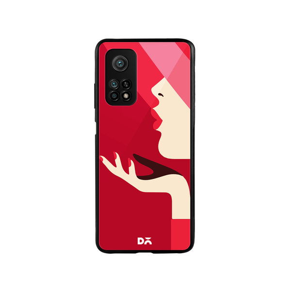 

DailyObjects Flying Kiss Glass Case Cover For Xiaomi Mi 10T