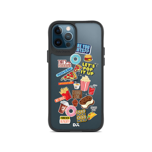 

DailyObjects Food Coma Black Hybrid Clear Case Cover For iPhone 12 Pro Max