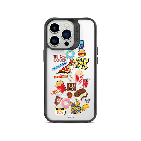 

DailyObjects Food Coma Black Hybrid Clear Case Cover For iPhone 13 Pro Max