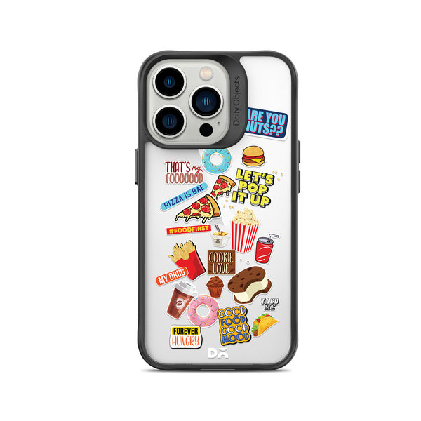 

DailyObjects Food Coma Black Hybrid Clear Case Cover For iPhone 15 Pro Max