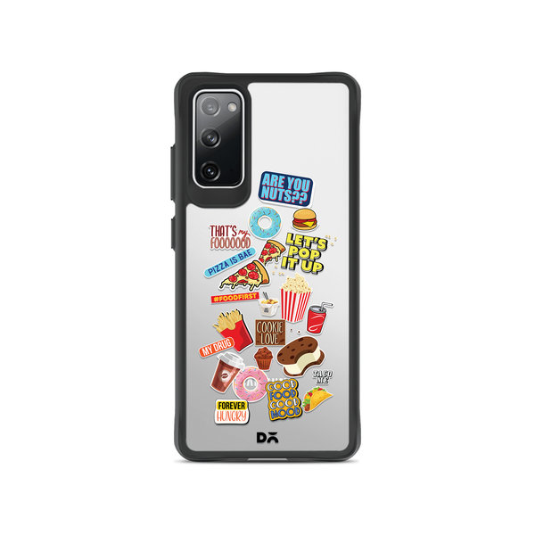 

DailyObjects Food Coma Black Hybrid Clear Case Cover For Samsung Galaxy S20 FE