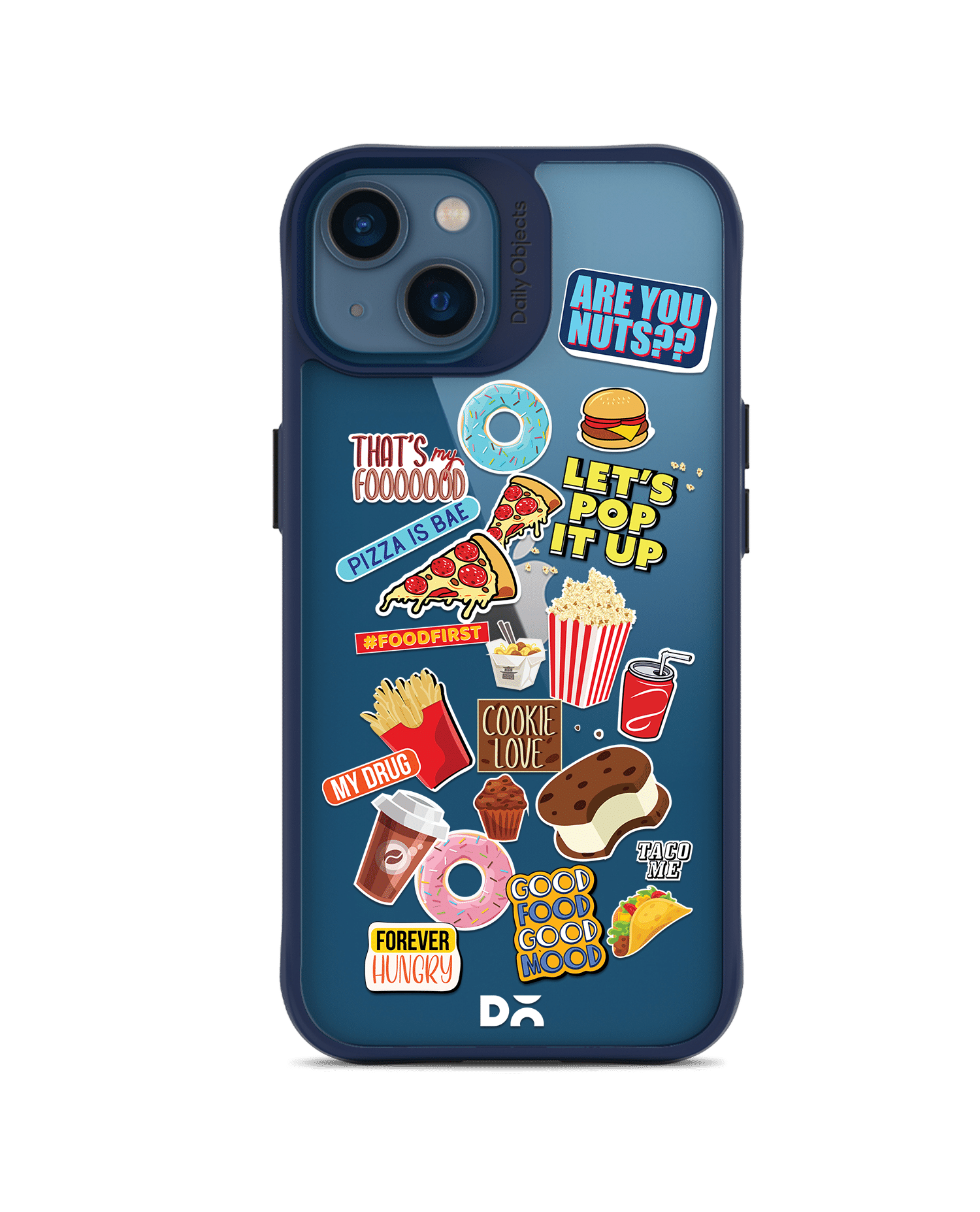 DailyObjects Food Coma Blue Hybrid Clear Case Cover For iPhone 14 Plus |  Blue - Iphone 14 Plus Covers & Cases Online in India