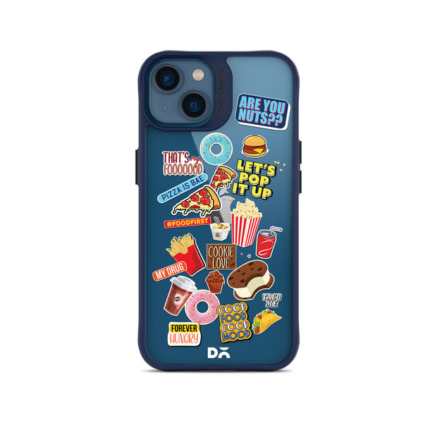

DailyObjects Food Coma Blue Hybrid Clear Case Cover For iPhone 14 Plus