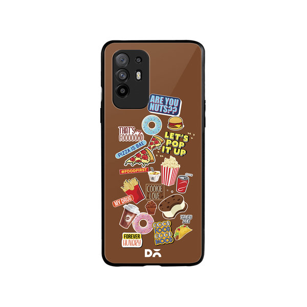

DailyObjects Food Coma Glass Case Cover For Oppo F19 Pro Plus