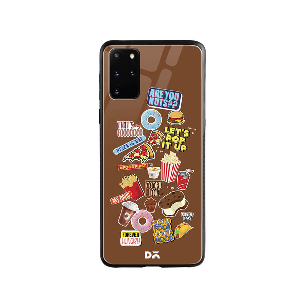 

DailyObjects Food Coma Glass Case Cover For Samsung Galaxy S20 Plus