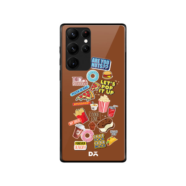

DailyObjects Food Coma Glass Case Cover For Samsung Galaxy S22 Ultra