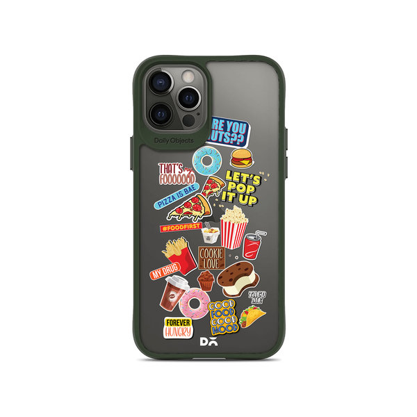 

DailyObjects Food Coma Green Hybrid Clear Case Cover For iPhone 12 Pro Max