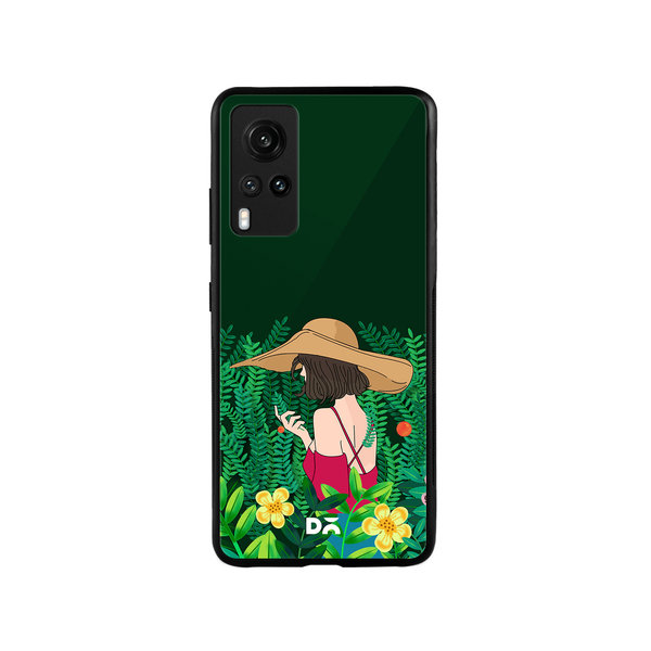 

DailyObjects Forest Girl Glass Case Cover For Vivo X60