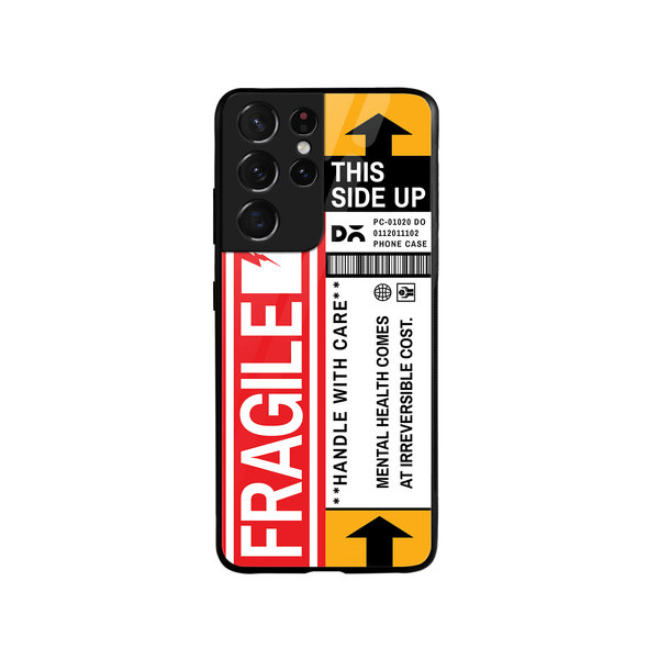 

DailyObjects Fragile Glass Case Cover For Samsung Galaxy S21 Ultra