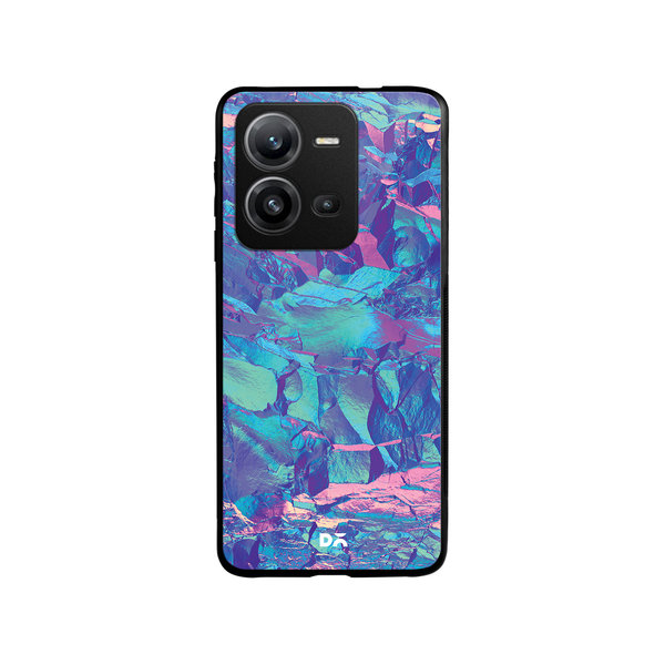 

DailyObjects Frosted Holo Stone Glass Case Cover For Vivo V25