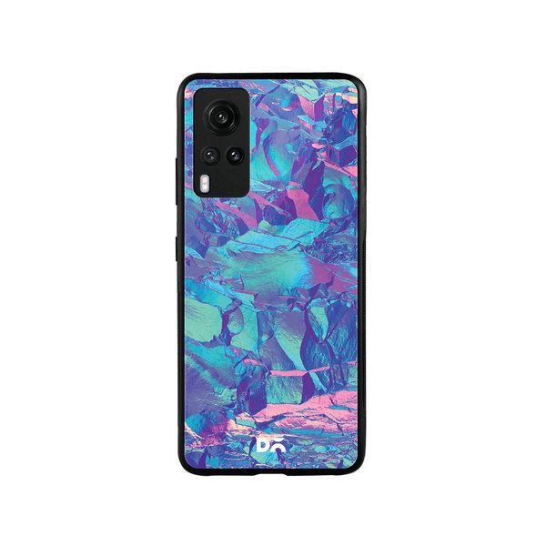 

DailyObjects Frosted Holo Stone Glass Case Cover For Vivo X60