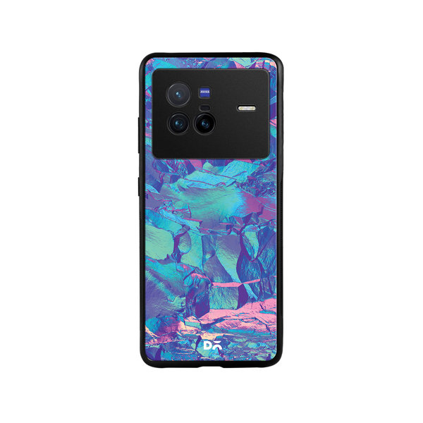 

DailyObjects Frosted Holo Stone Glass Case Cover For Vivo X80