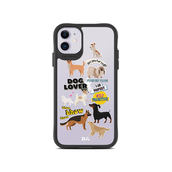 

DailyObjects Fur Babies Black Hybrid Clear Case Cover For iPhone 11