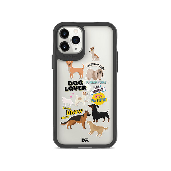 

DailyObjects Fur Babies Black Hybrid Clear Case Cover For iPhone 11 Pro