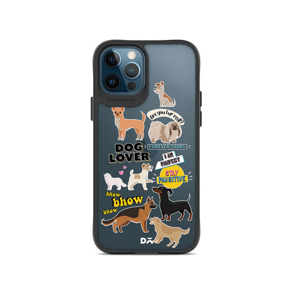 

DailyObjects Fur Babies Black Hybrid Clear Case Cover For iPhone 12 Pro Max