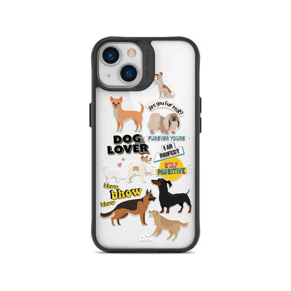 

DailyObjects Fur Babies Black Hybrid Clear Case Cover For iPhone 13 Mini