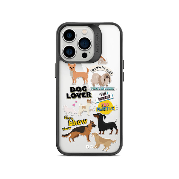 

DailyObjects Fur Babies Black Hybrid Clear Case Cover For iPhone 13 Pro Max