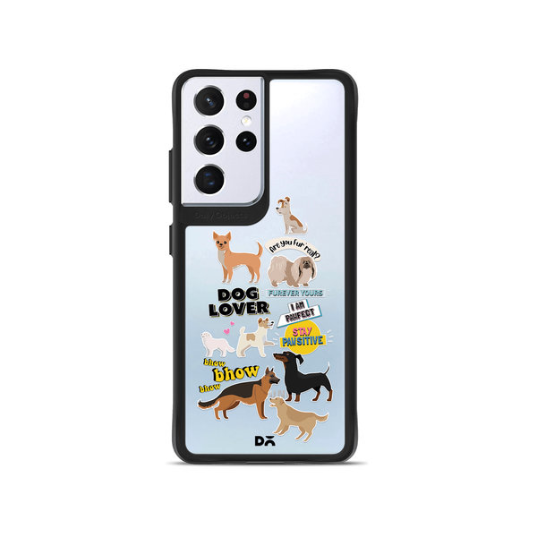 

DailyObjects Fur Babies Black Hybrid Clear Case Cover For Samsung Galaxy S21 Ultra