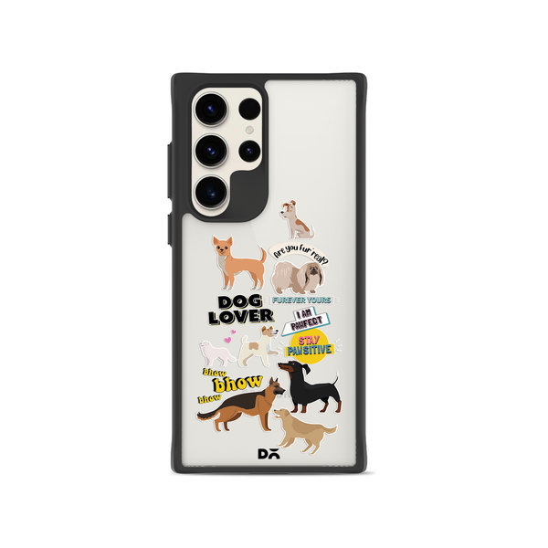 

DailyObjects Fur Babies Black Hybrid Clear Case Cover For Samsung Galaxy S23 Ultra