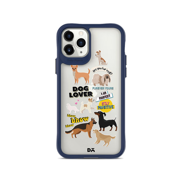 

DailyObjects Fur Babies Blue Hybrid Clear Case Cover For iPhone 11 Pro