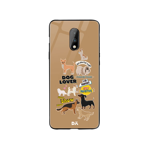 

DailyObjects Fur Babies Glass Case Cover For OnePlus 7