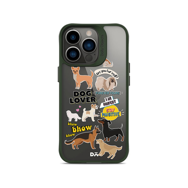 

DailyObjects Fur Babies Green Hybrid Clear Case Cover For iPhone 13 Pro Max
