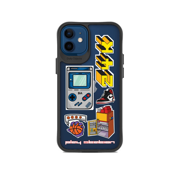 DailyObjects Game Mode Black Hybrid Clear Case Cover For iPhone 12