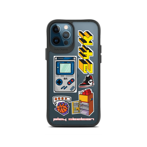 DailyObjects Game Mode Black Hybrid Clear Case Cover For iPhone 12 Pro Max