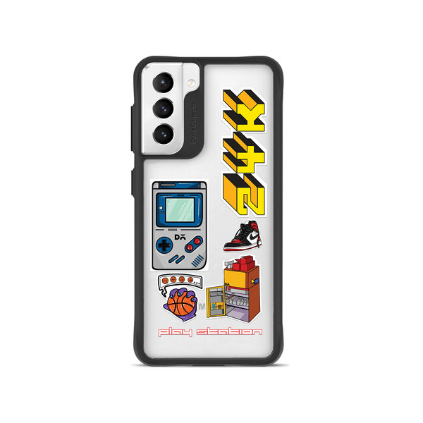 

DailyObjects Game Mode Black Hybrid Clear Case Cover For Samsung Galaxy S22 Plus