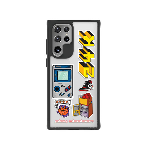 

DailyObjects Game Mode Black Hybrid Clear Case Cover For Samsung Galaxy S22 Ultra