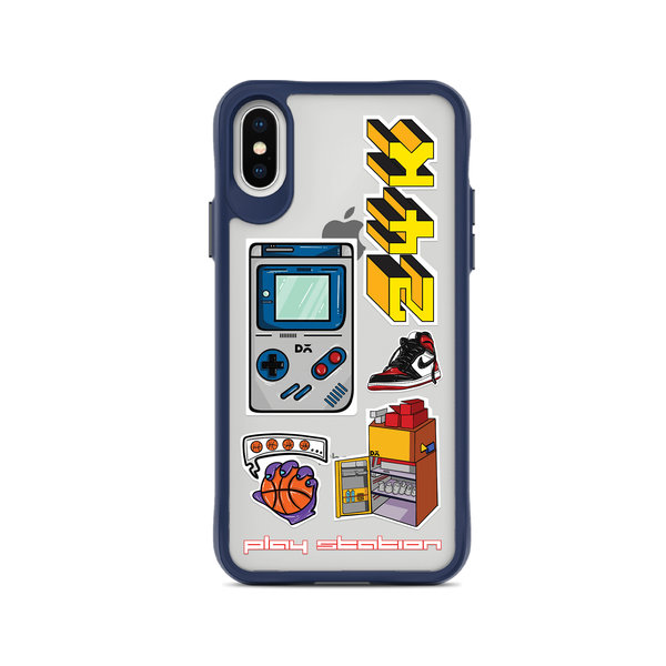 

DailyObjects Game Mode Blue Hybrid Clear Case Cover For iPhone XS