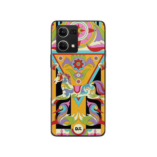 

DailyObjects Ghoda Mela Glass Case Cover For Oppo Reno 7