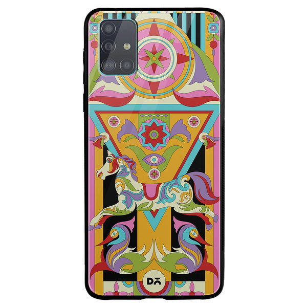 

DailyObjects Ghoda Mela Glass Case Cover For Samsung Galaxy A51