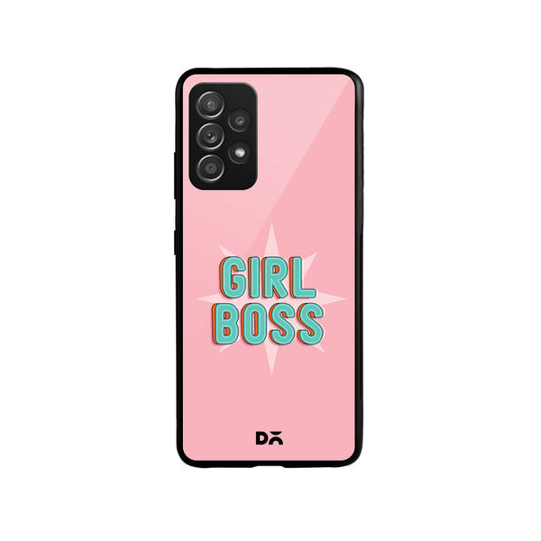 

DailyObjects Girl Boss Star Glass Case Cover For Samsung Galaxy A52