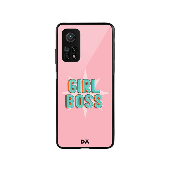 

DailyObjects Girl Boss Star Glass Case Cover For Xiaomi Mi 10T