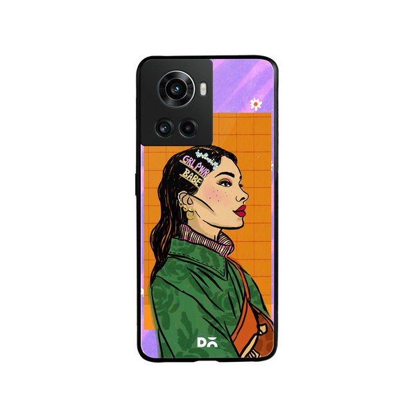 

DailyObjects Girl Power Babe Glass Case Cover For OnePlus 10R