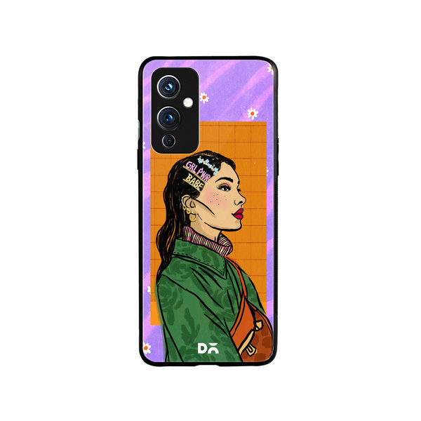 

DailyObjects Girl Power Babe Glass Case Cover For OnePlus 9