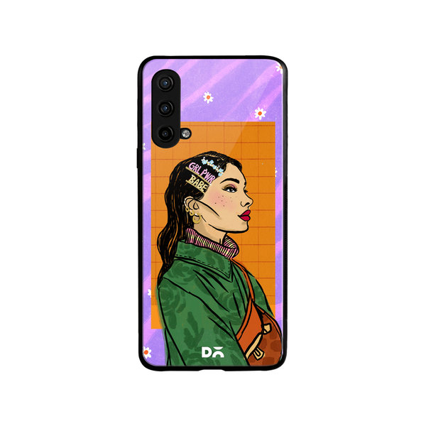 

DailyObjects Girl Power Babe Glass Case Cover For OnePlus Nord CE