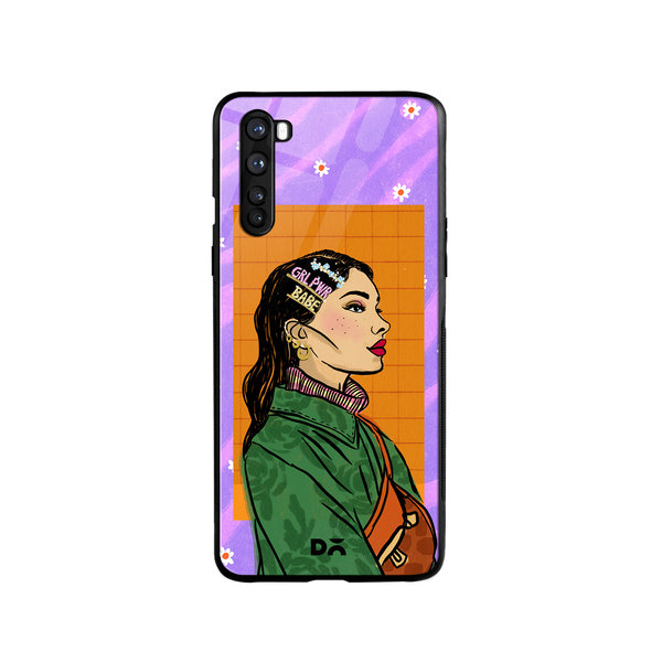 

DailyObjects Girl Power Babe Glass Case Cover For OnePlus Nord