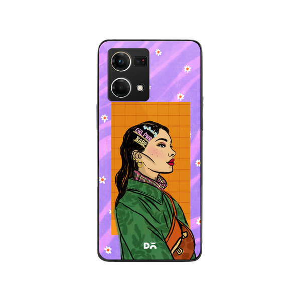 

DailyObjects Girl Power Babe Glass Case Cover For Oppo F21 Pro