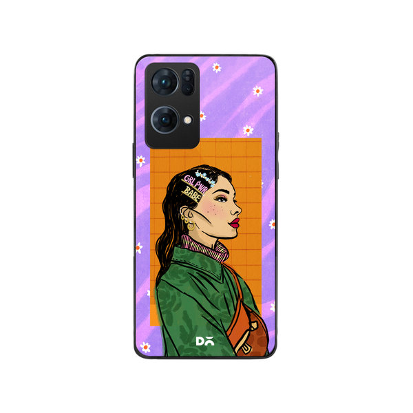 DailyObjects Girl Power Babe Glass Case Cover For Oppo Reno 7 Pro