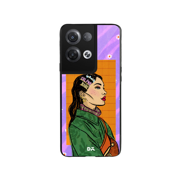 

DailyObjects Girl Power Babe Glass Case Cover For Oppo Reno 8 Pro Plus