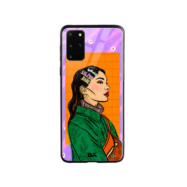 

DailyObjects Girl Power Babe Glass Case Cover For Samsung Galaxy S20 Plus